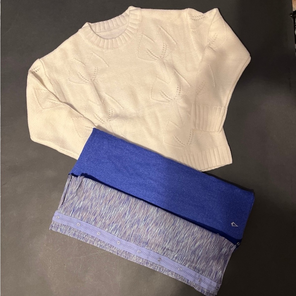 Girl’s Winter Sweater and Ivivva Scarves